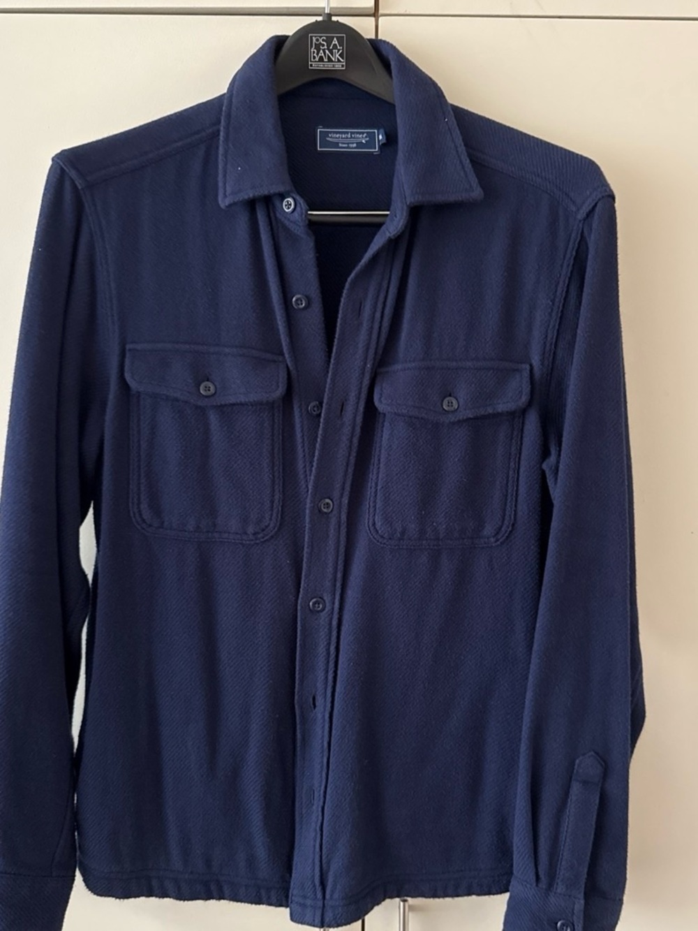 Vineyard Vines Navy Button-Front Shirt Jacket